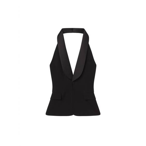 NEW A.L.C. payton tuxedo vest in black